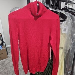 Calvin Klein Red Turtleneck Sweater NWT​
